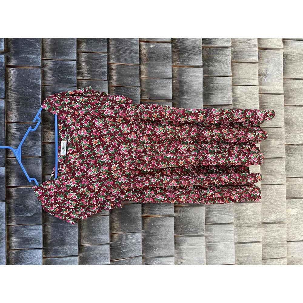 NATURAL LIFE Floral Mini Dress - Red and Pink